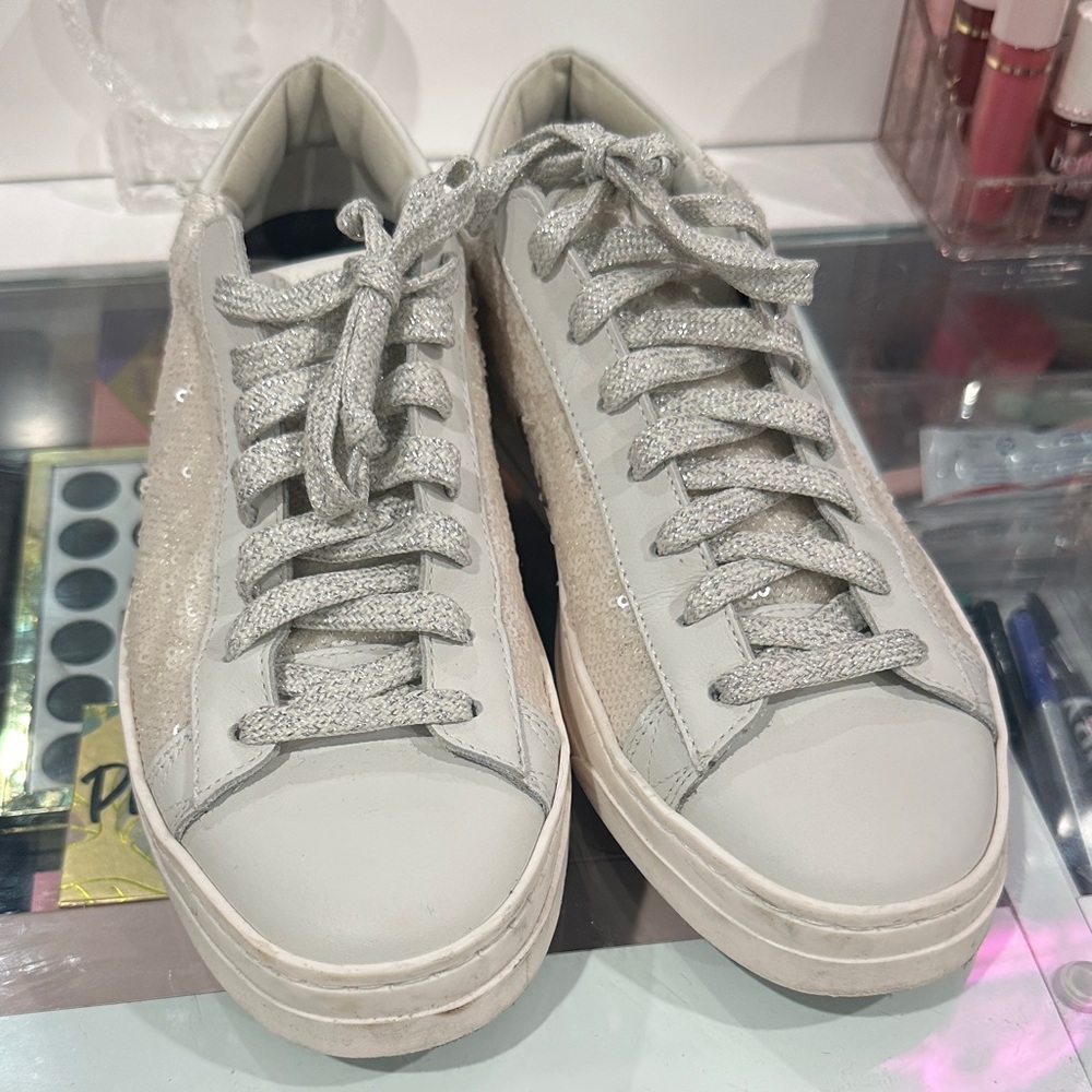 P448 Women's Sneakers in Cream and Gray